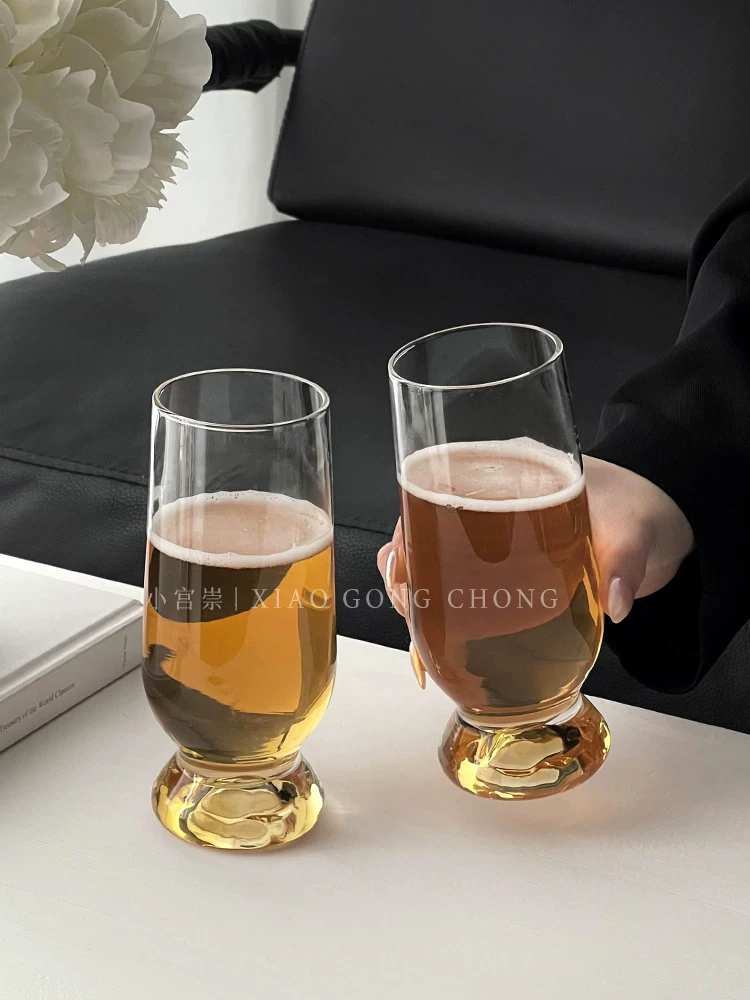 Ly bia pha lê cao cấp, bộ ly bia lúa mạch thủ công cao cấp Jinshan, cốc uống nước lạnh, cốc nước ép