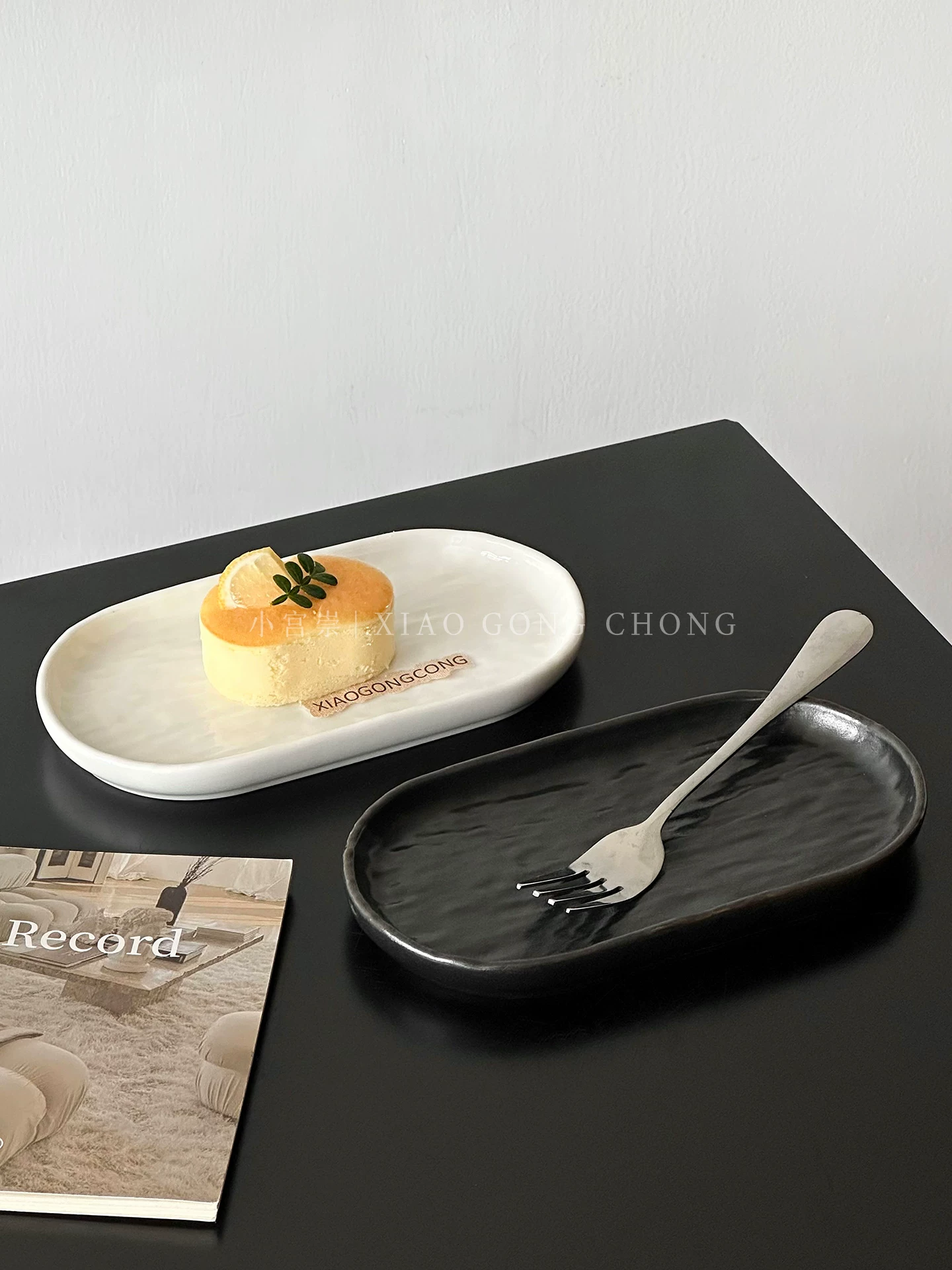 Đĩa bánh gốm, đĩa tráng miệng, đĩa tráng miệng phong cách ins cao cấp, đĩa sushi hình oval, đĩa trái cây