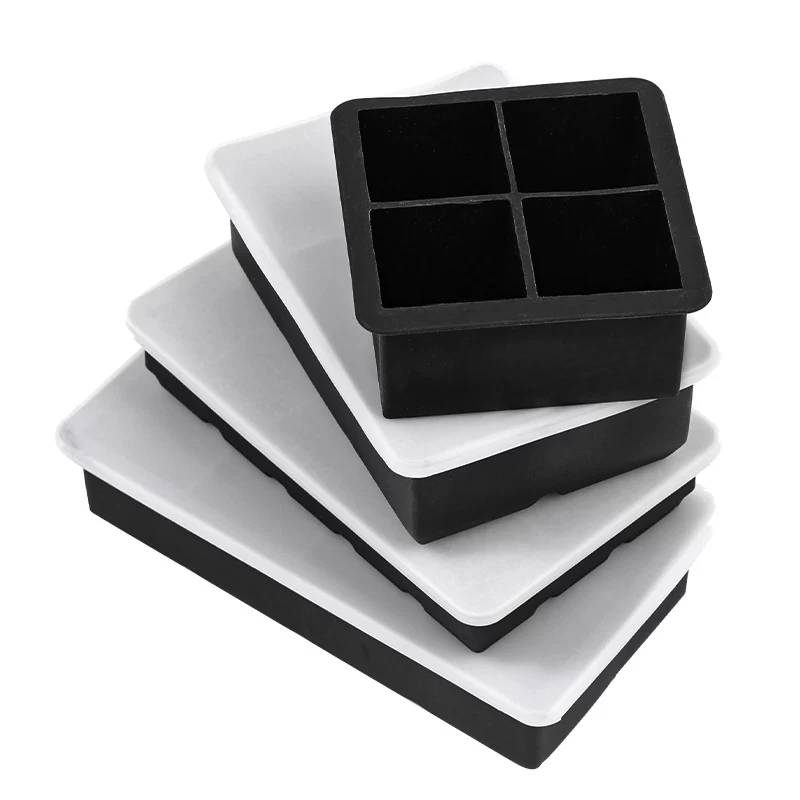 Khuôn làm đá sáng tạo, khuôn làm đá lớn và nhỏ, khay làm đá bằng silicon, dụng cụ làm đá, dùng trong gia đình, đạt tiêu chuẩn thực phẩm.
