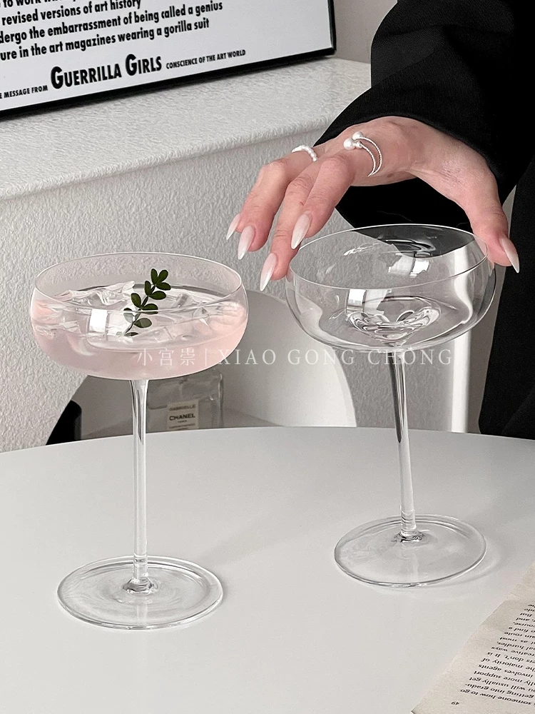 Ly thủy tinh đáy tròn sáng tạo, ly tráng miệng, ly kem, ly uống nước lạnh gia dụng, ly rượu vang, ly cocktail