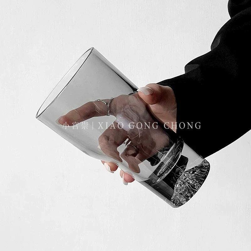 ins ly thủy tinh nhìn ra núi màu tro ly thủy tinh hình tảng băng trôi ly bia dung tích lớn ly nước ép ly sữa cao cấp ly nước giải khát