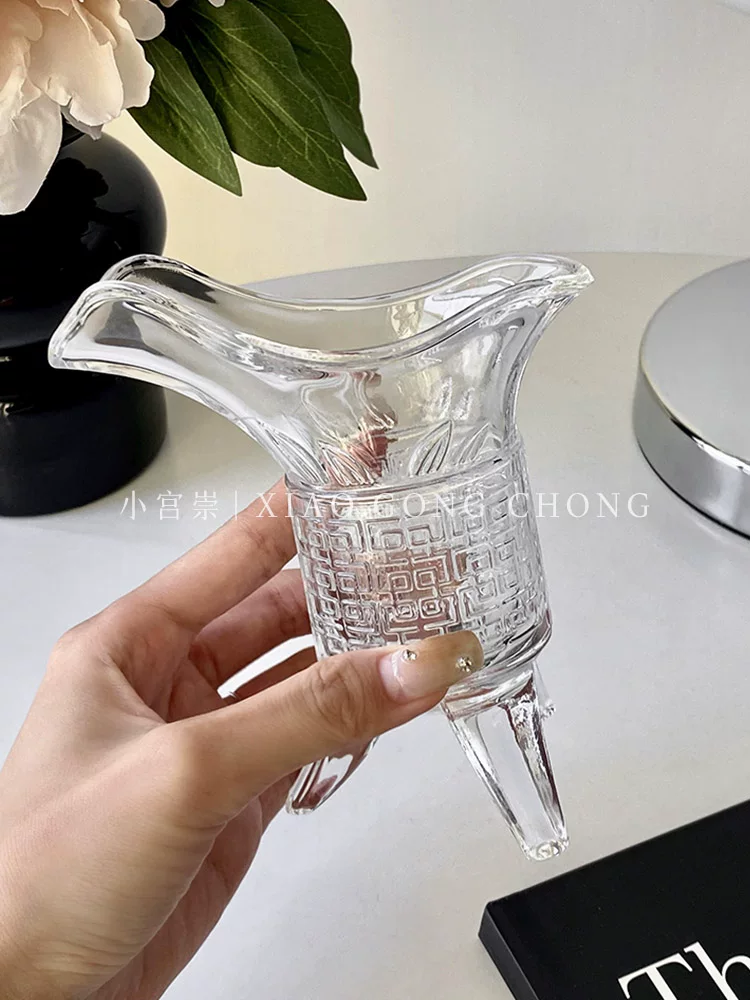 Cốc cà phê đá Emperor Cup kiểu Mỹ, phong cách sáng tạo, hài hước, cốc ba chân, cốc thủy tinh, cốc trà sữa, ly rượu