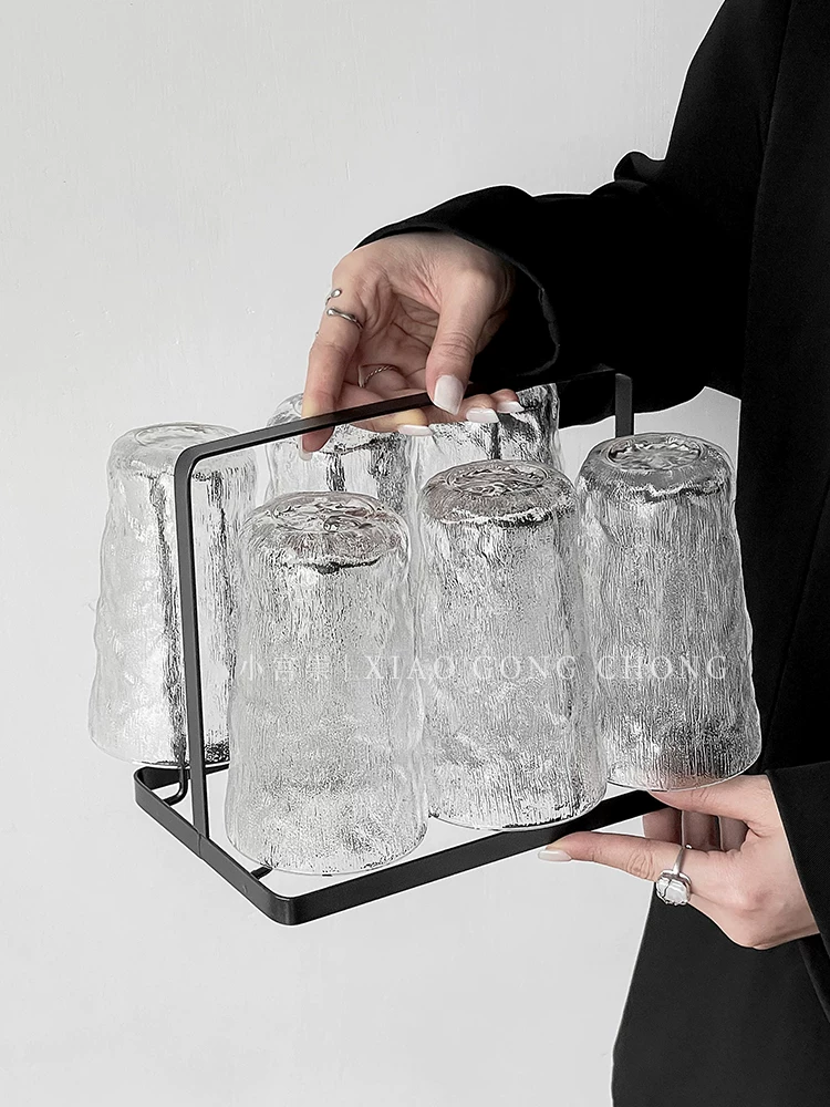 Ly thủy tinh Glacier dùng trong nhà, bộ ly gia đình cao cấp, ly nước ép, ly trà, ly rượu vang đỏ