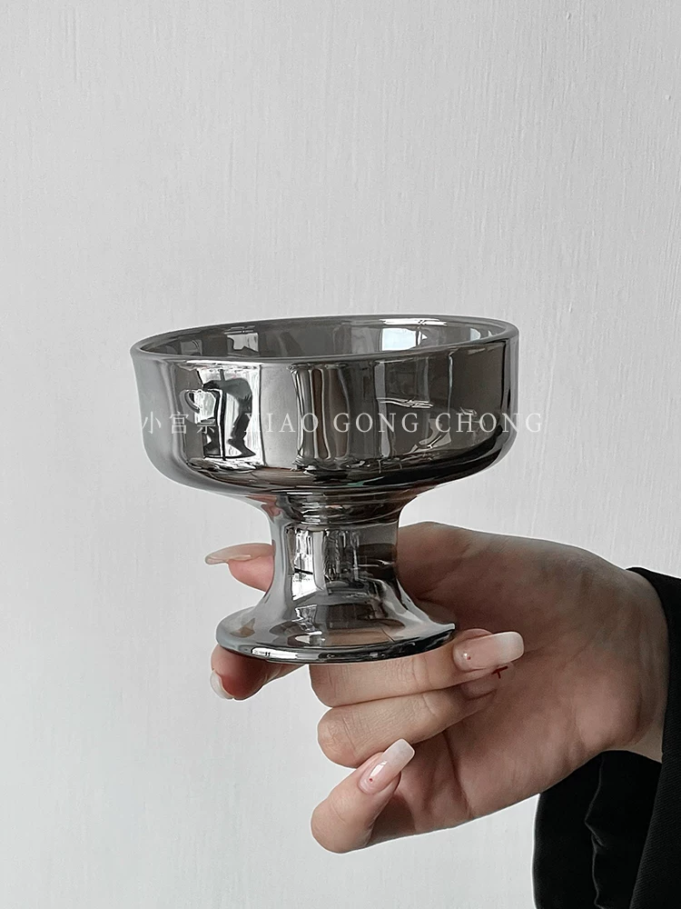 cốc tráng miệng đơn giản cốc thủy tinh cốc cao đựng kem cốc kem bát sữa chua cốc sinh tố cốc kem