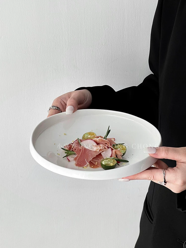 Đĩa không đều, đĩa sâu gia dụng, đĩa hình dạng đặc biệt, đĩa salad, đĩa gốm sáng tạo, đĩa tráng miệng, đĩa ăn cao cấp