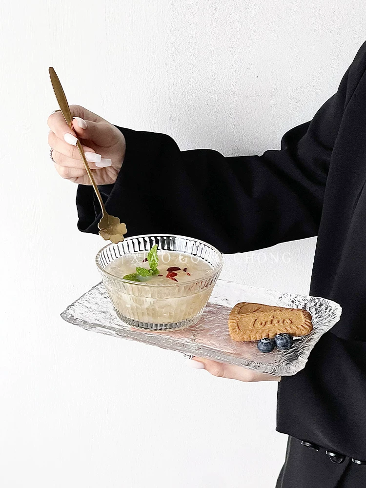 Bộ bát tráng miệng kiểu Ins, bát tổ chim, bát kem, bát ăn nhẹ, đĩa tráng miệng, bộ đồ ăn trà chiều