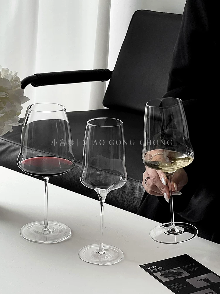 Ly rượu Yunduo, ly pha lê siêu mỏng thủ công hoàn toàn, ly rượu vang đỏ Bordeaux, ly rượu sâm banh cao Burgundy