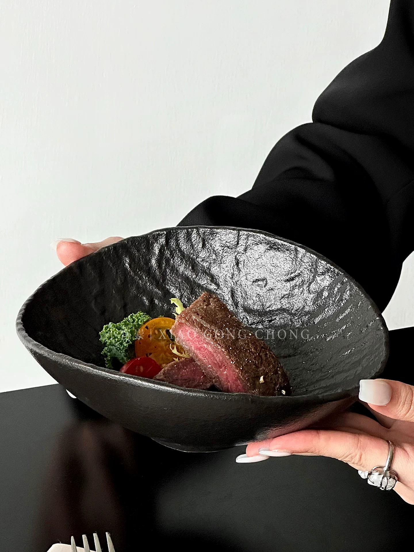 Bát salad, bát ăn sáng, đĩa steak cao cấp, đĩa mì kiểu Tây, bộ đồ ăn kiểu Tây, đĩa sâu lòng, họa tiết thông độc đáo và phong cách.