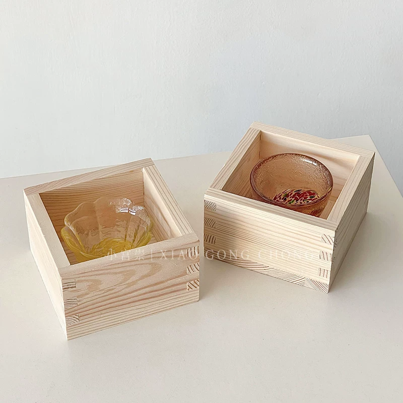 Ly thủy tinh màu kiểu Nhật, ly rượu sake, ly rượu trái cây, bình rượu sake, khay, bộ rượu, ly thủy tinh gia dụng, ly rượu nhỏ