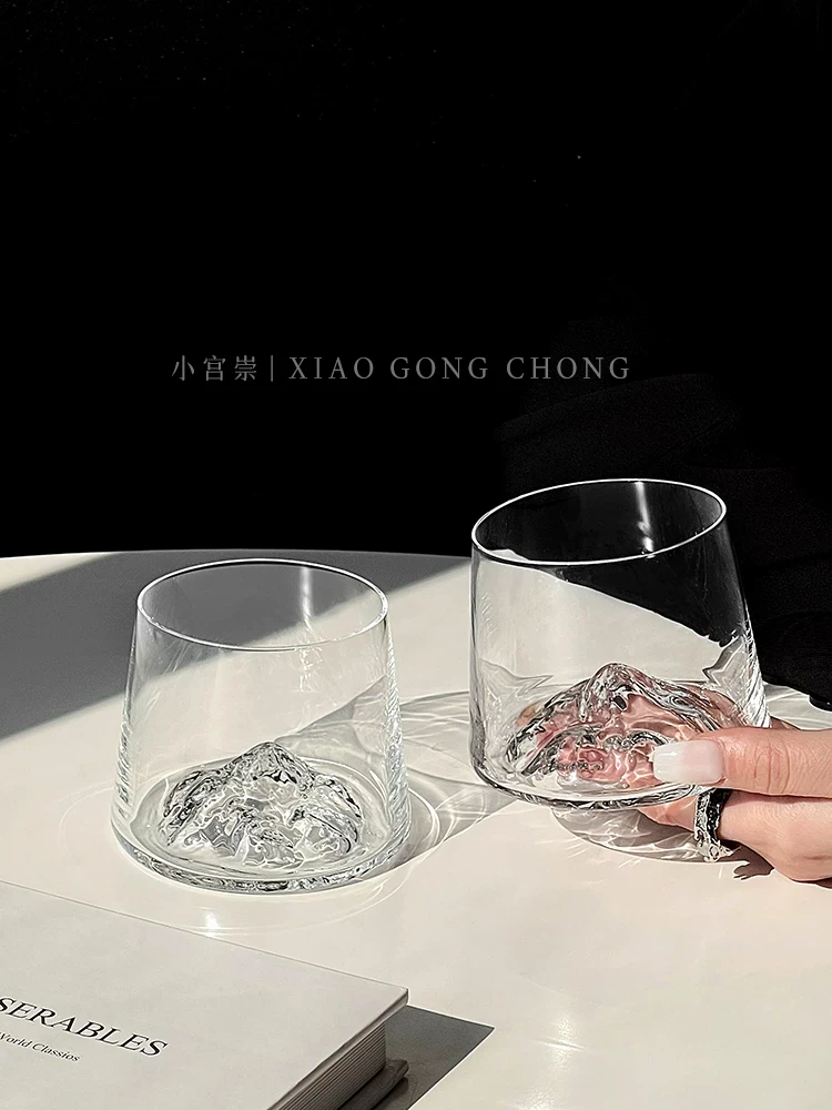 Cốc núi Phú Sĩ, cốc hình tảng băng cổ điển, cốc ngắm núi kiểu Nhật, cốc trà gia dụng, ly rượu whisky, ly rượu.