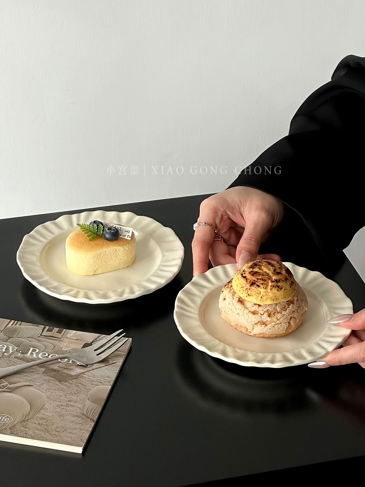 Đĩa sứ phong cách Ins, mang lại cảm giác sang trọng, đĩa bánh ngọt dùng trong nhà, đĩa trái cây ăn nhẹ cho bữa trà chiều, đĩa hình vỏ sò.