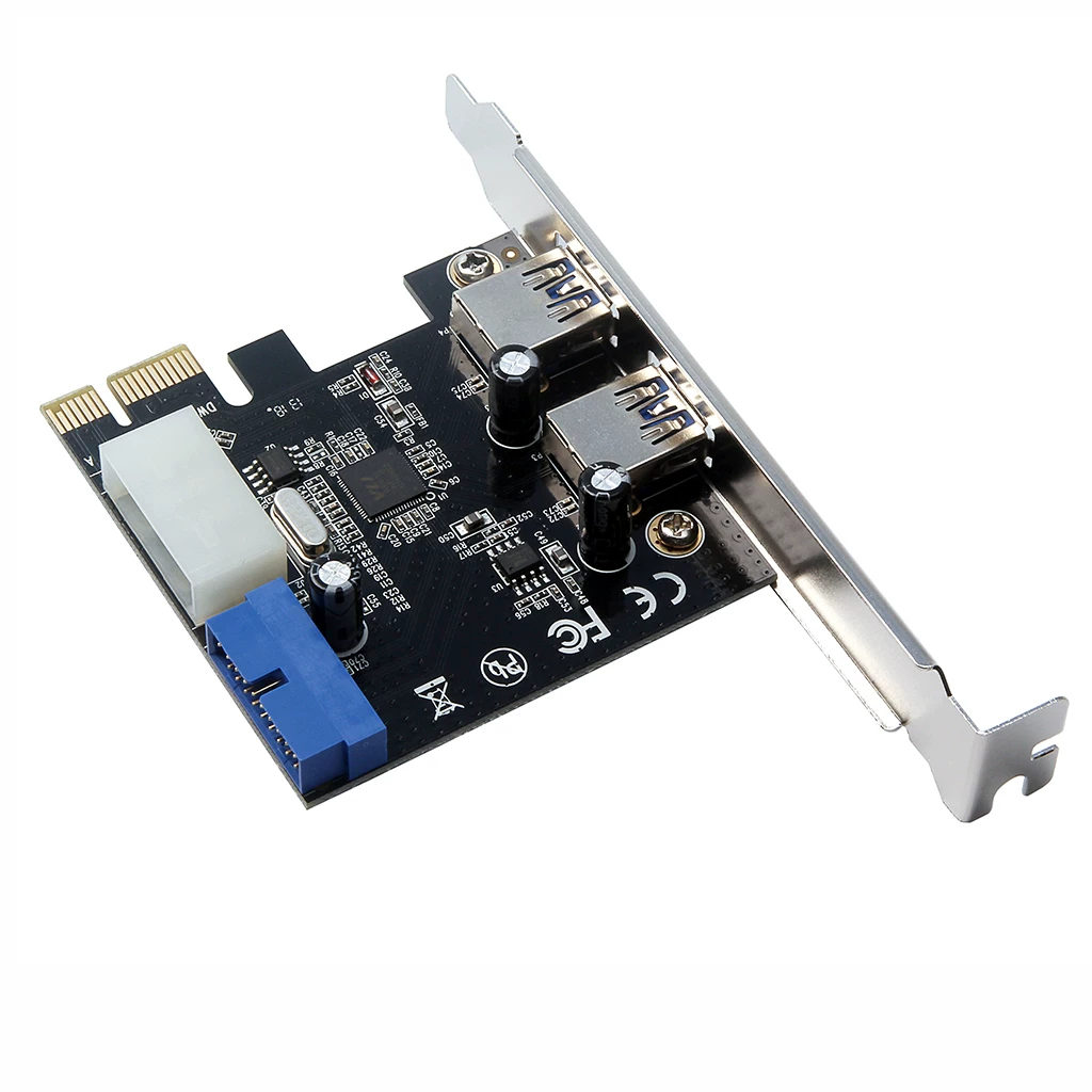 Bo mạch chủ máy tính để bàn Thẻ mở rộng USB3.0 20pin PCI-e sang thẻ mở rộng USB3.0 Giao diện phía trước 20pin