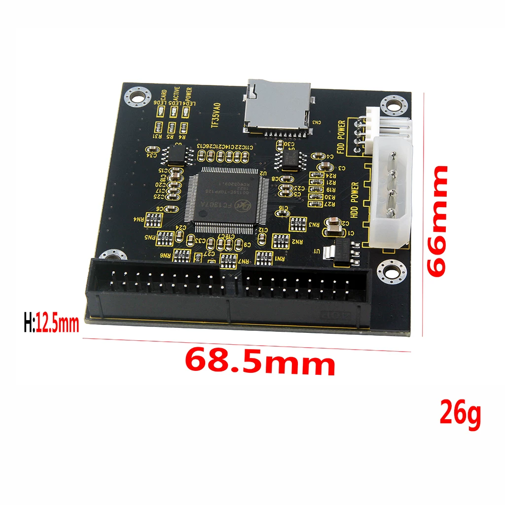Bộ chuyển đổi TF sang 3.5inch IDE dành cho máy tính xách tay, thẻ chuyển đổi ổ cứng MICRO SD sang IDE TF TO IDE 44Pin