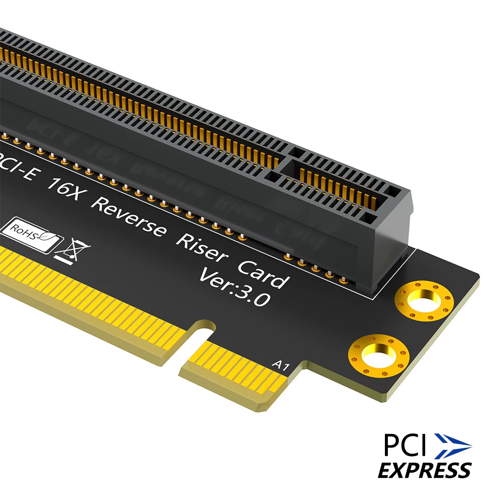 Card đồ họa 1u 2u khung máy tính PCIe x1 x4 x8 x16 card chuyển đổi 90 độ card mở rộng ngược PCIE3.0