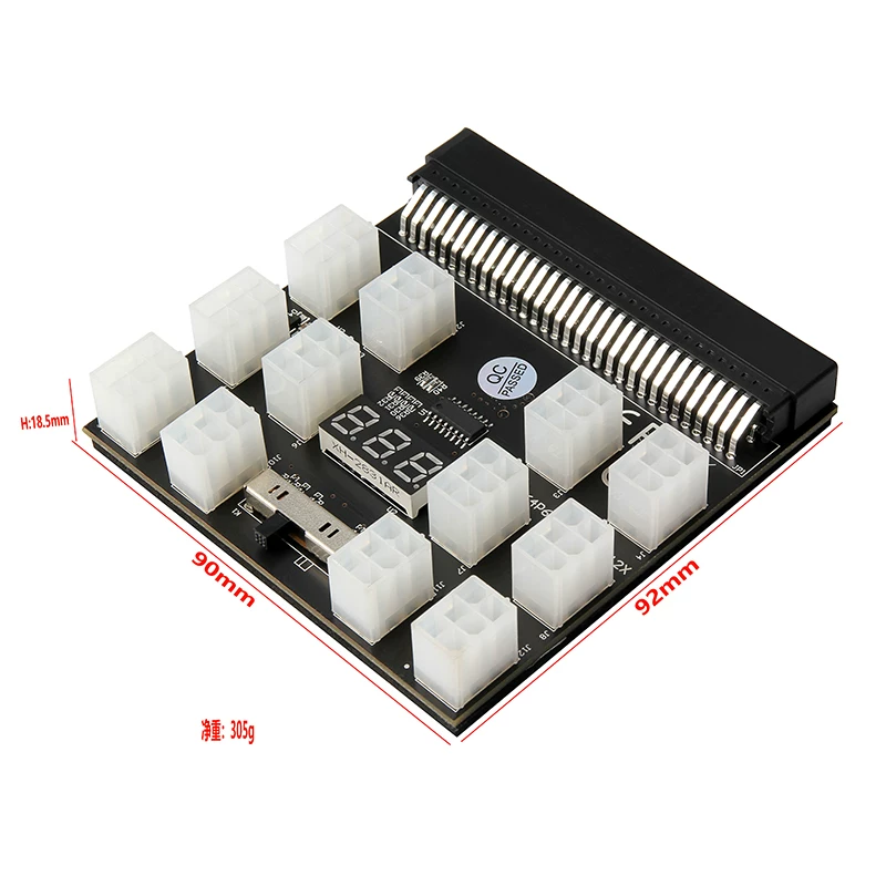 Máy chủ HP bảng chuyển đổi nguồn điện 12*6pin adapter card 12V công suất cao adapter thẻ đồ họa board cung cấp điện