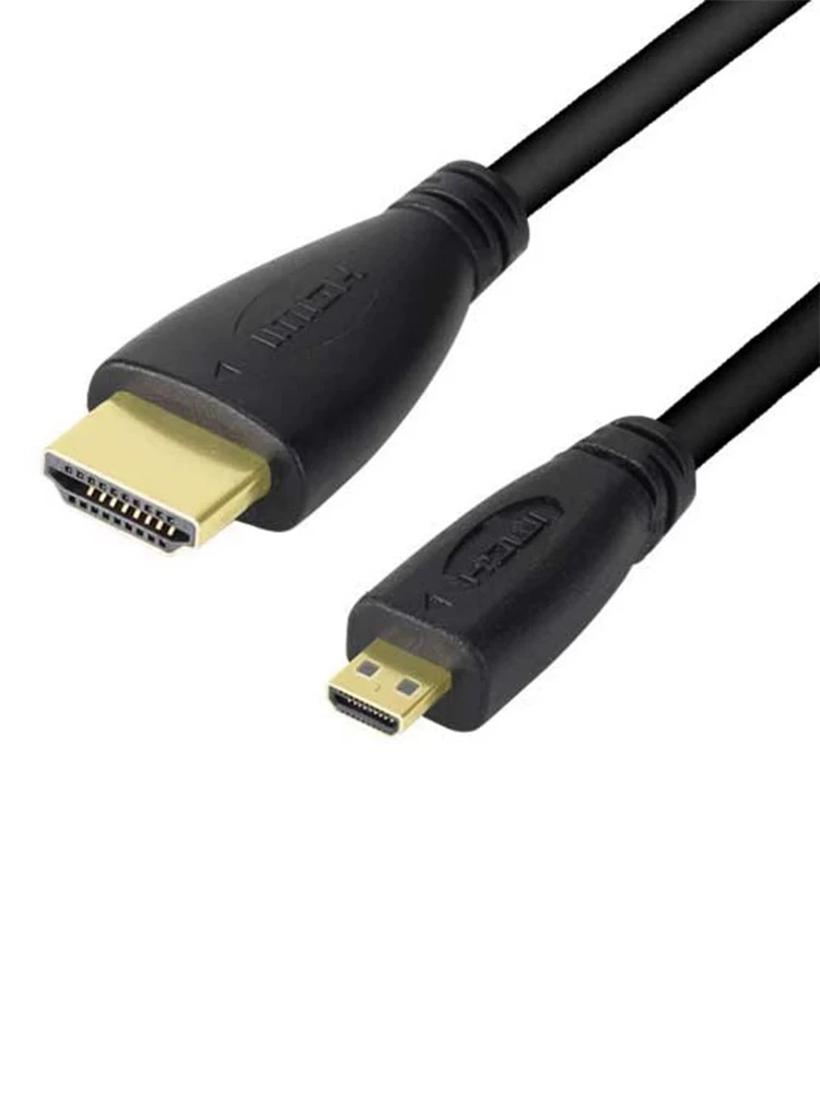 Thích hợp cho cáp micro HDMI sang HDMI, cáp độ phân giải cao để kết nối máy tính, TV và điện thoại di động, cáp HDMI phiên bản 1.4