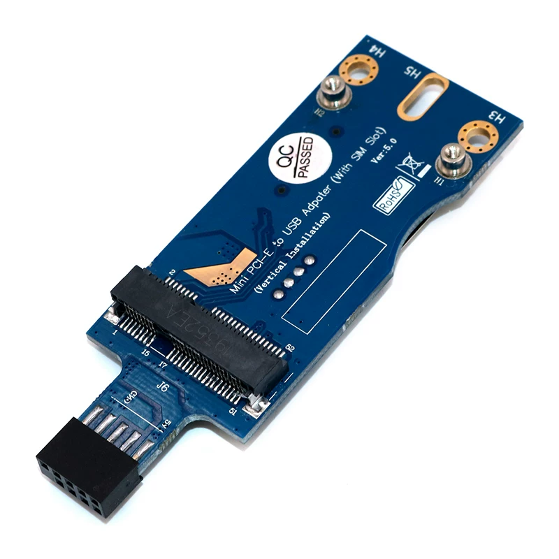 Mini PCI-E sang USB 3G, 4G với mô-đun khe cắm thẻ SIM chuyên dụng (lắp đặt theo chiều dọc)