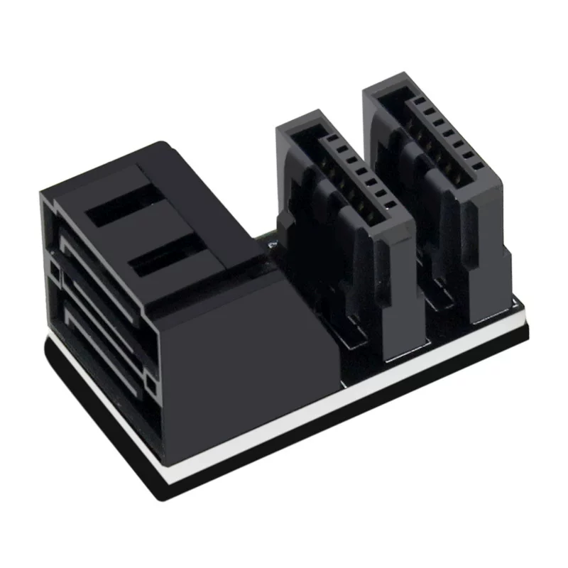 Bo mạch chủ máy tính để bàn hai mặt SATA3.0 7PIN bộ chuyển đổi kép SATA 6G đầu nối góc cạnh 2-to-2