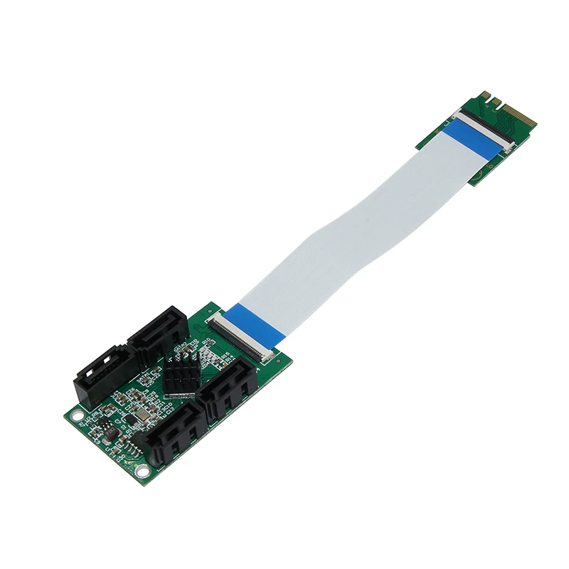 Card mạng M2 sang card mở rộng SATA Cổng WIFI M.2 A+E sang SATA3.0 card chuyển đổi ổ cứng 2/4 cổng không cần trình điều khiển