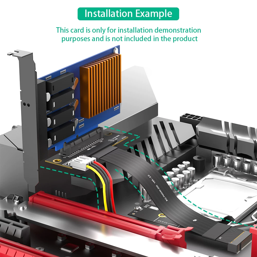 Cáp M.2 NVME sang PCI-E Thẻ chuyển đổi M.2 sang PCI-E x1 x4 Thẻ chuyển đổi dma 4.0 3.0