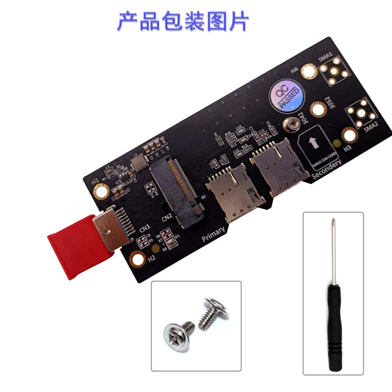 Thẻ chuyển đổi NGFF key B sang USB 3.0 với giá đỡ thẻ SIM kép NANO Thẻ thử nghiệm mô-đun 3G/4G/5G