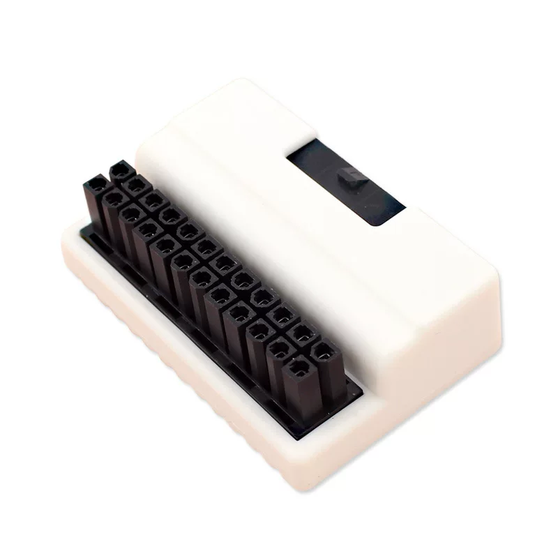 Bo mạch chủ ATX 24P nguồn điện Đầu nối góc 90 độ Phụ kiện lắp đặt DIY làm đẹp và sắp xếp mạch máy chủ màu trắng