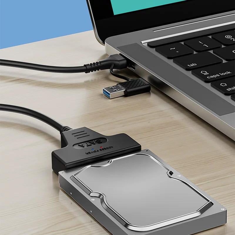 Ổ cứng SATA 2.5inch sang USB3.0 TYPE-C cáp ổ cứng dễ dàng ổ cứng SSD cơ khí cáp chuyển đổi đa năng kết nối bên ngoài