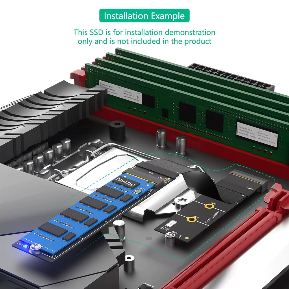 Thẻ mở rộng cáp mở rộng NGFF M.2 M-KEY NVME PCIe4.0 3.0 mở rộng ngoài tốc độ cao cho máy tính xách tay