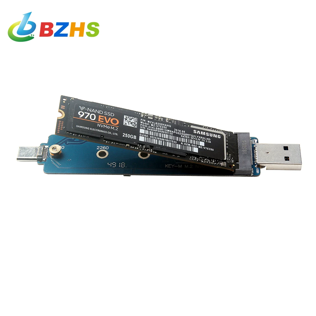 Ổ cứng thể rắn M.2 NVME sang vỏ ổ cứng gắn ngoài USB3.1 TYPE-C/A vỏ ổ cứng nvme