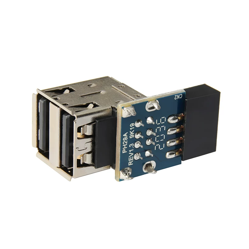 Bo mạch mở rộng USB2.0 Bo mạch chủ USB 9 chân có cổng USB tích hợp và bộ thu thẻ mạng không dây Bluetooth