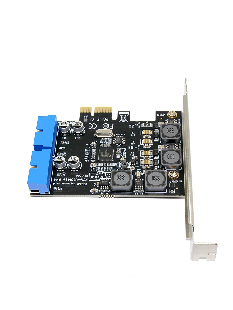Khe cắm ổ đĩa quang để bàn 4 cổng PCI-E sang USB3.0 phía trước, card mở rộng giao diện kép 19PIN/20, không cần nguồn điện