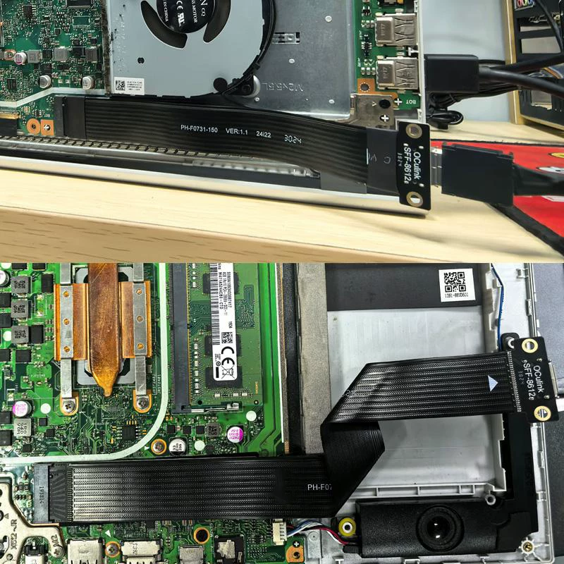 Cáp chuyển đổi NVMe M.2 sang Oculink SFF-8611 SFF-8612 cái PCIe 4.0