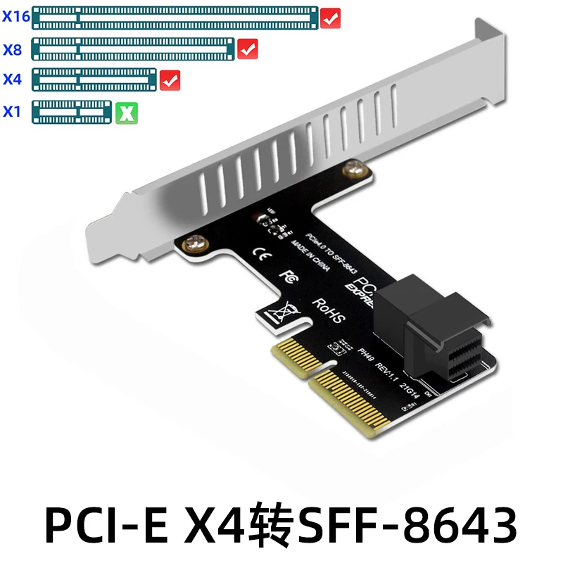 Bộ chuyển đổi thẻ mở rộng M.2 NVME M-key PCIeX4 sang SFF-8643SFF-8639 sang U2