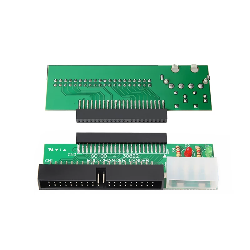 Ổ cứng 2.5inch IDE sang ổ cứng 3.5inch IDE Bộ chuyển đổi máy tính xách tay sang máy tính để bàn 44 chân sang 40 chân có đèn báo