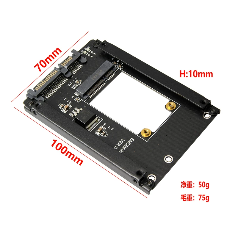 Thẻ mở rộng MSATA sang SATA3.0 Ổ cứng thể rắn SSD sang giao diện 6Gbps Thẻ chuyển đổi kênh SATA