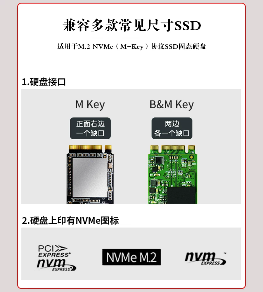 Vỏ ổ cứng thể rắn M.2 NVME tốc độ cao USB3.1 GEN2 giao diện TYPE-C, kiểu đứng