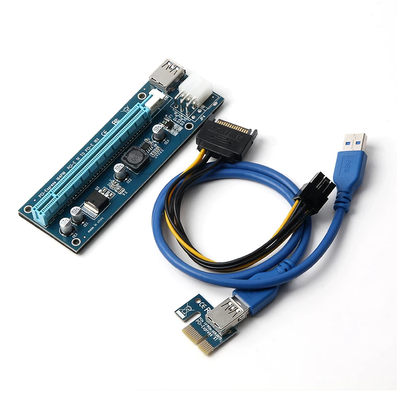 Phiên bản nâng cao của cáp chuyển đổi card đồ họa thế hệ thứ 6 từ 1X đến 16X Cáp nối dài card đồ họa 6PIN DC-DC USB3.0 PCI-E