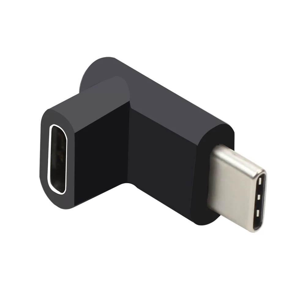 Bộ chuyển đổi đầu nối USB-C đực sang cái dạng khuỷu tay, góc nghiêng 90 độ, cáp nối dài dữ liệu USB-C đực sang cái