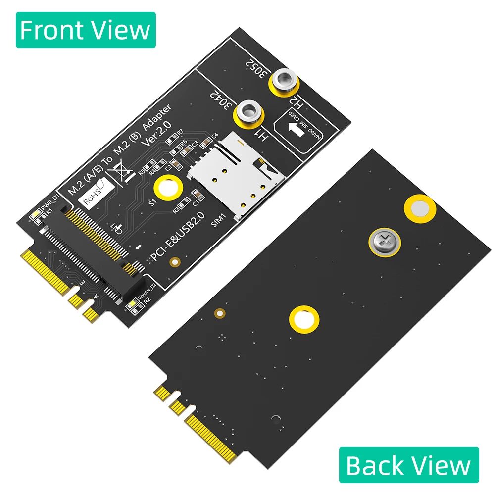 M.2 Key A/E sang NGFF KEY-B 3G4G 5G mô-đun card mạng bảng chuyển đổi NANO có khe cắm thẻ SIM