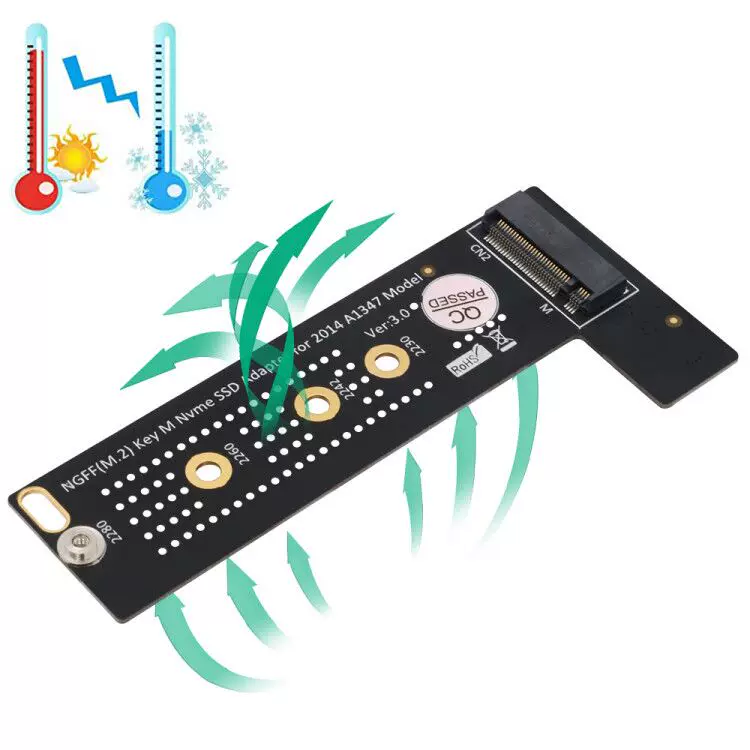 Thích hợp cho thẻ ổ cứng NVMe PCIe M.2 NGFF SSD sang 2014 Apple Mac mini A1347