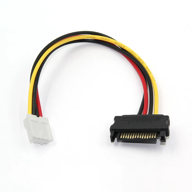 Cáp nguồn SATA 15 chân cái, nguồn nhỏ 4 chân, đầu nối ổ đĩa quang 2.54mm, cáp sửa đổi ổ cứng bo mạch chủ điều khiển công nghiệp