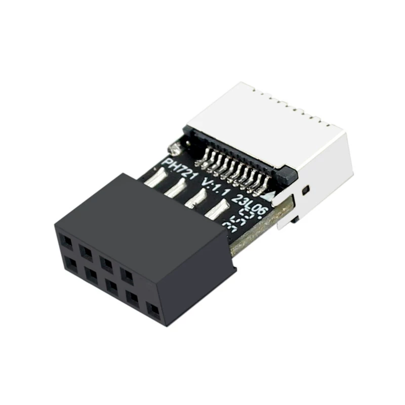 Bo mạch chủ USB2.0 9PIN sang TYPE-E bộ chuyển đổi cáp khung máy tính bảng điều khiển phía trước TYPE-C