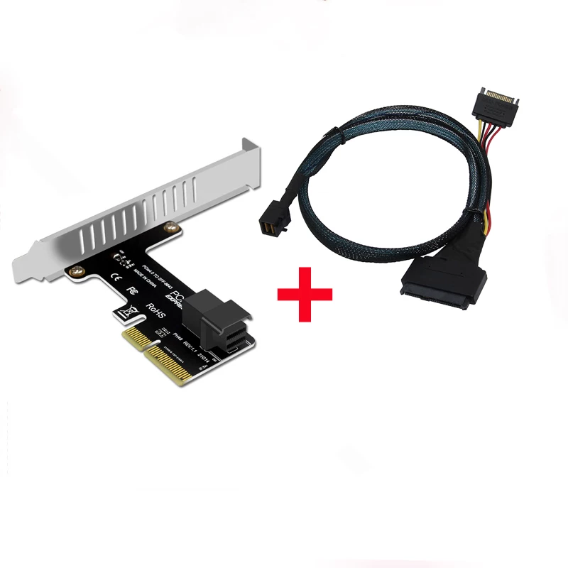 Cáp chuyển đổi SFF-8643 sang U.2 (SFF-8639) NVMe U2 Cáp dữ liệu ổ cứng SSD Cáp ổ cứng