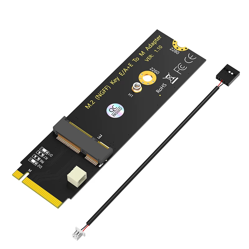 Cáp chuyển đổi M.2 NVME sang M.2 A+E key WiFi có Bluetooth, card chuyển đổi A+E sang M KEY