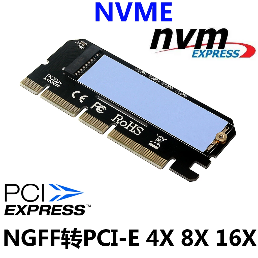 PCIE NVME m.2 M Key loại M.2 SSD sang thẻ mở rộng PCIE16X thẻ chuyển đổi m.2 sang pci-e