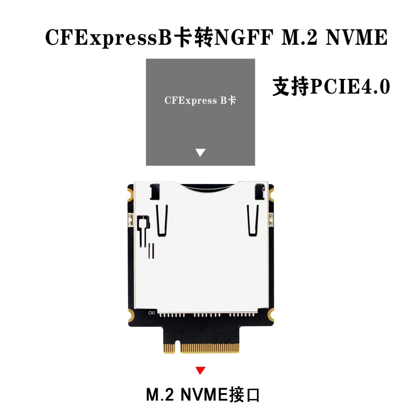 Thẻ CFExpress TYPE-B sang giao diện NGFF M2 M KEY NVME hỗ trợ PCI3.0 4.0 X2