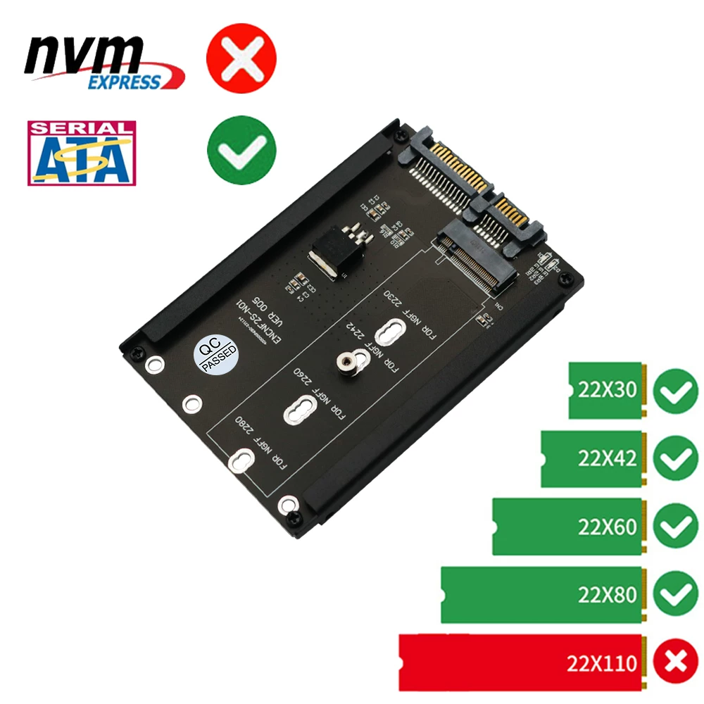 Thẻ chuyển đổi giao thức M.2 SATA sang SATA3.0, ổ cứng thể rắn SSD M2 NGFF sang giao diện 6G