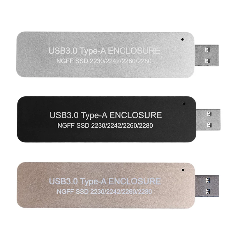 Vỏ ổ cứng M.2 dạng ống lồng USB3.0 sang vỏ ổ cứng di động M.2 Vỏ ổ cứng SSD loại cắm trực tiếp 2280