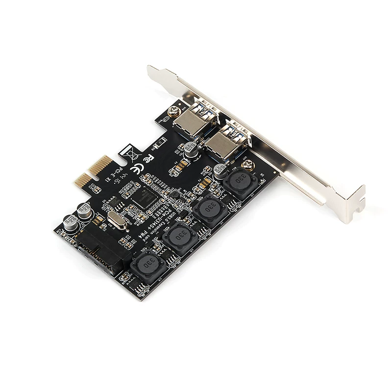 Máy tính để bàn bốn cổng PCI-E sang thẻ mở rộng USB3.0 4 cổng PCIE sang USB3.0 giao diện phía trước của thẻ chuyển đổi