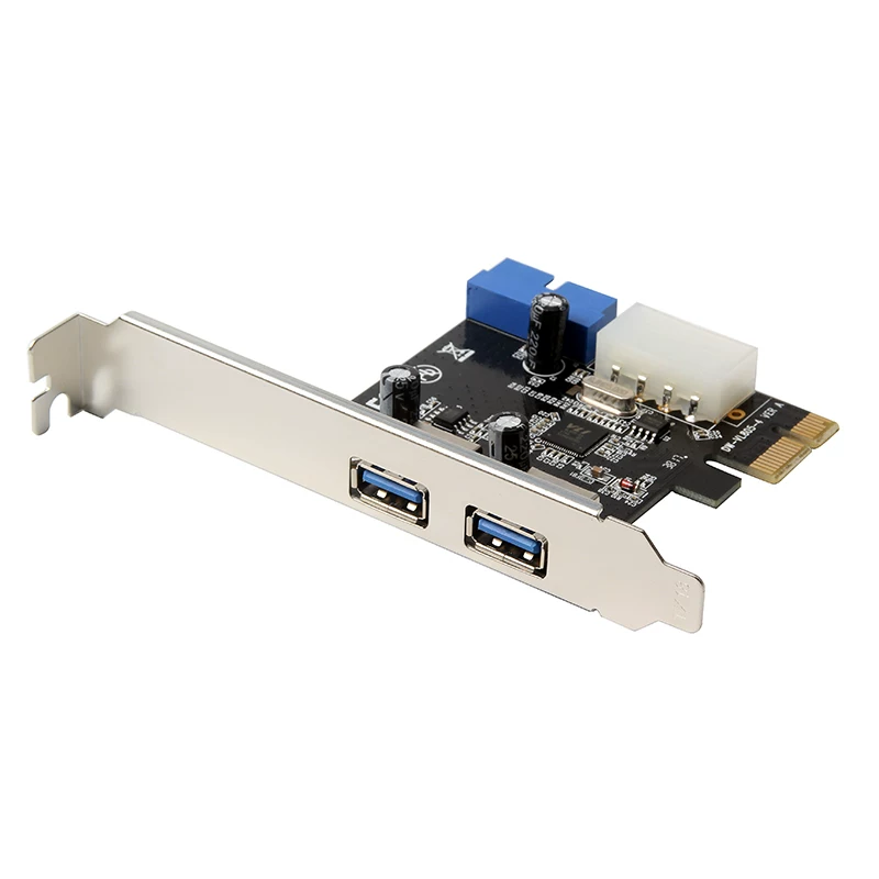 Thẻ mở rộng USB3.0 Thẻ mở rộng PCI-e sang USB3.0 Thẻ chuyển đổi USB3.0 20PIN/19-pin gắn phía trước